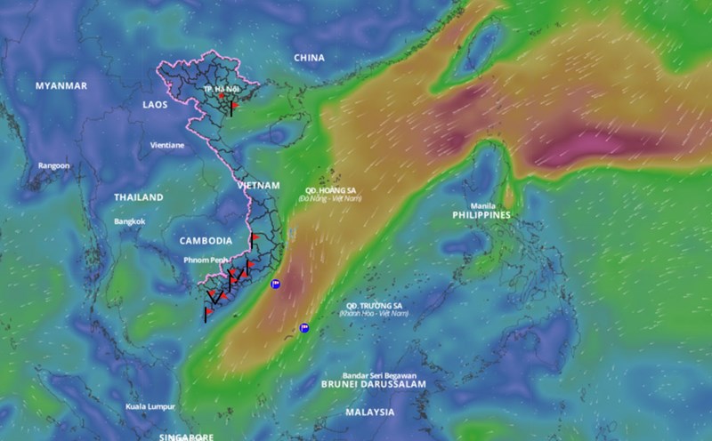 low pressure area