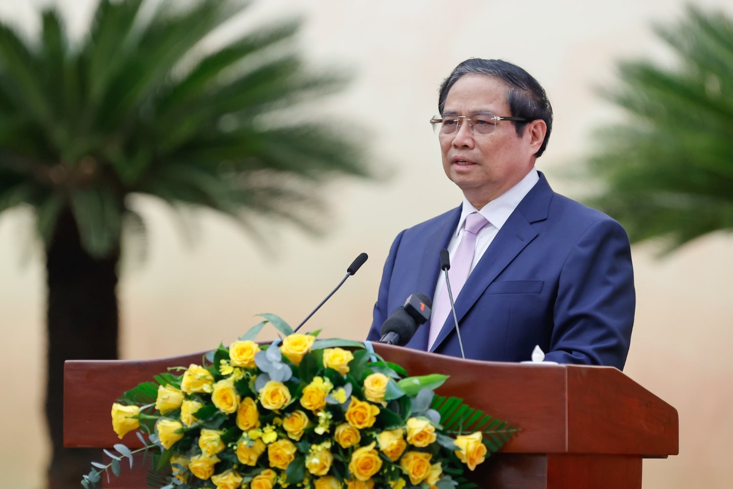 Prime Minister Pham Minh Chinh speaks at the conference. Photo: VGP/Nhat Bac