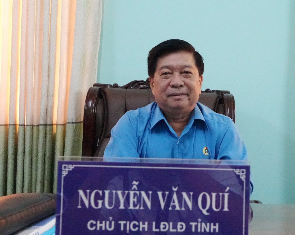 Chủ tịch LĐLĐ tỉnh Long An Nguyễn Văn Quí. Ảnh: Thành Nhân