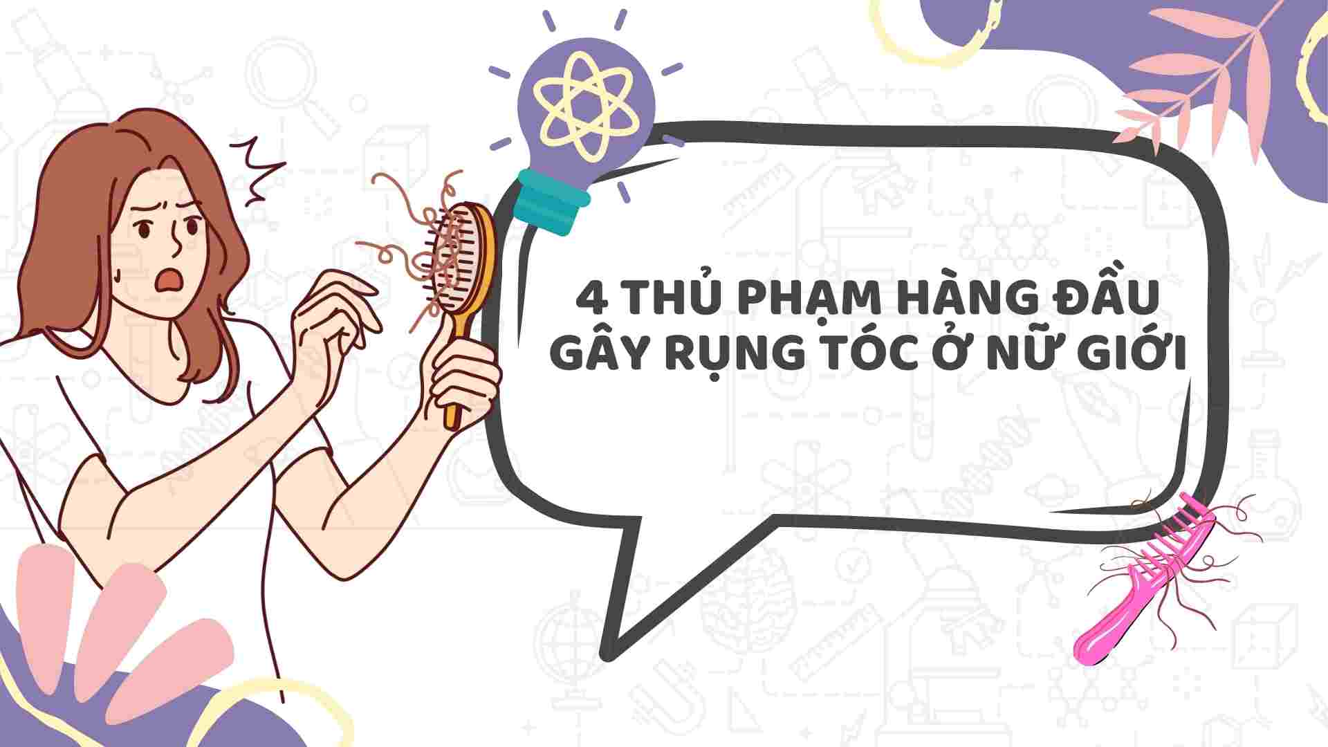 Causes of hair loss in women. Graphics: Ha May