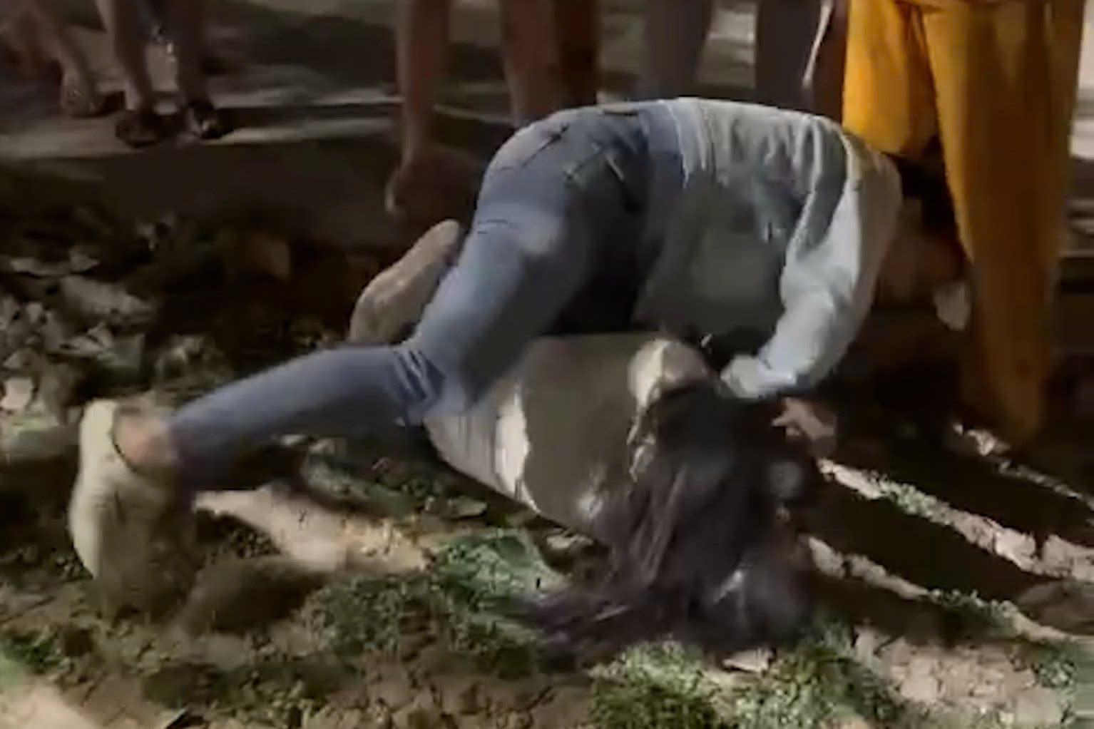 Jealousy case in Can Tho. Photo: Cut from video