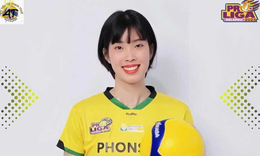 Striker Thanh Thuy is preparing for her opening match in the Indonesian National Volleyball Championship. Photo: FC Tran Thi Thanh Thuy