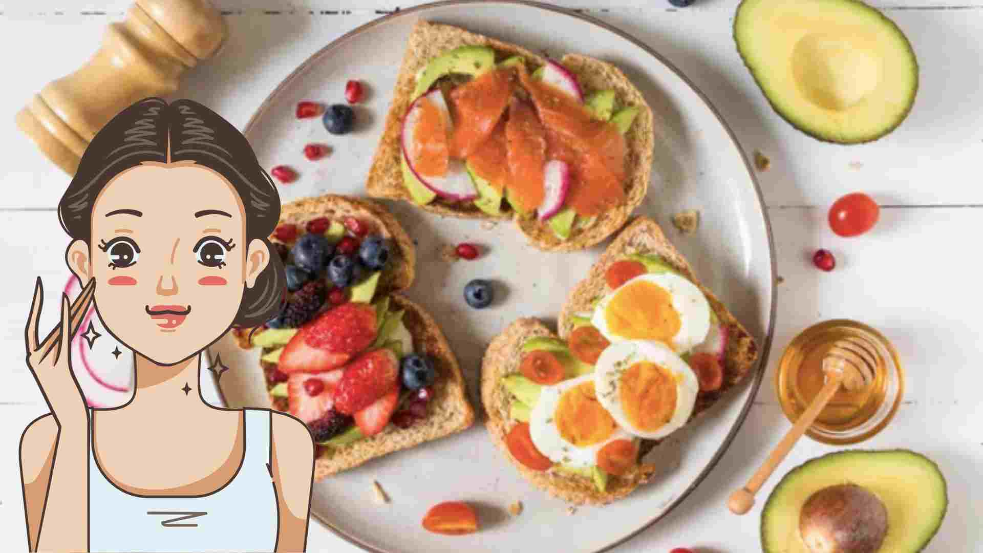 Healthy breakfast is good for your skin. Graphics: Ha May
