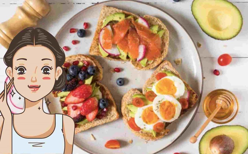 Healthy breakfast is good for your skin. Graphics: Ha May