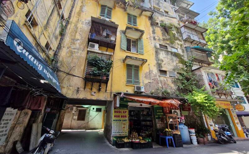 A corner of Kim Lien apartment building (Dong Da district, Hanoi). Photo: Thu Giang