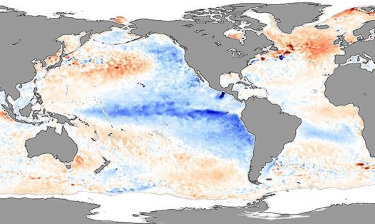 La Nina ảnh hưởng đến thời tiết toàn cầu. Ảnh: NOAA