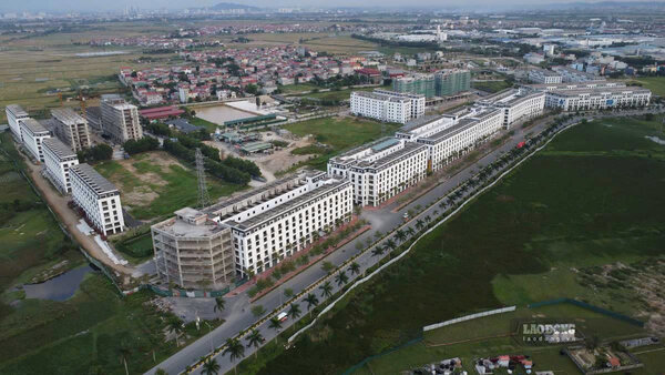 Panorama of Cat Tuong Smart City social housing project, photo taken in October 2023. Photo: Van Truong