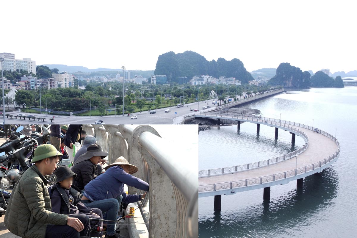 Crescent Bridge, a million-view fishing spot in Ha Long City. Photo: Doan Hung