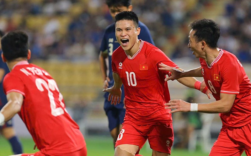 Striker Tuan Hai of the Vietnam team. Photo: Thanh Vu