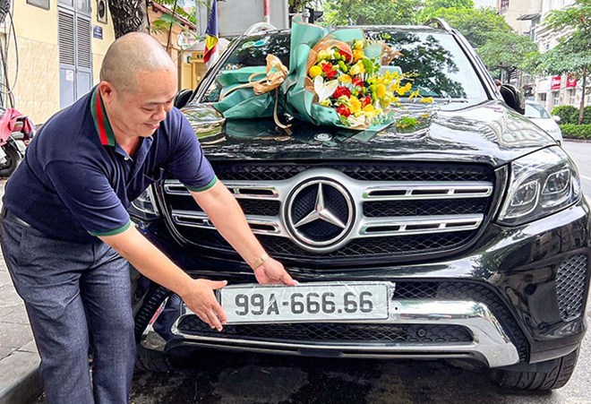 A winning number plate was successfully traded by an individual. Photo: H.Quang