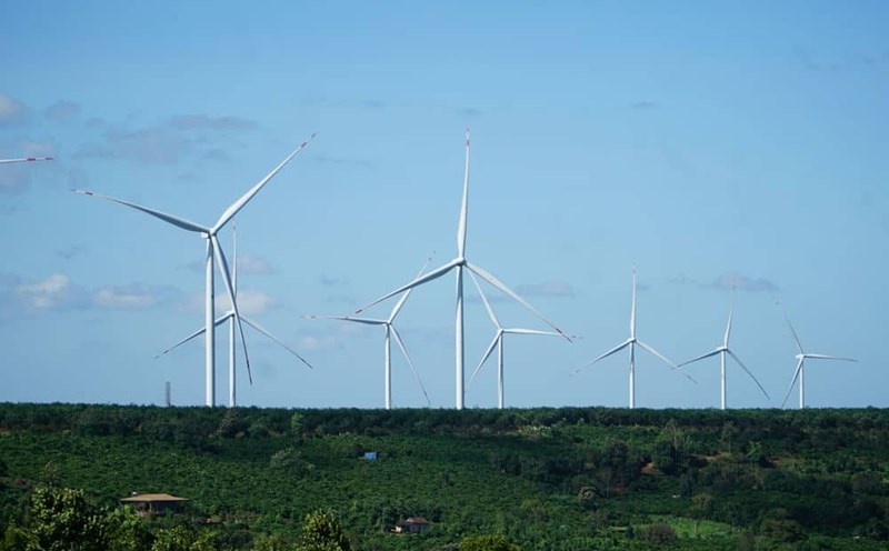 Wind power field in Ia Pet commune, Ia Grai district. Photo: Thanh Tuan