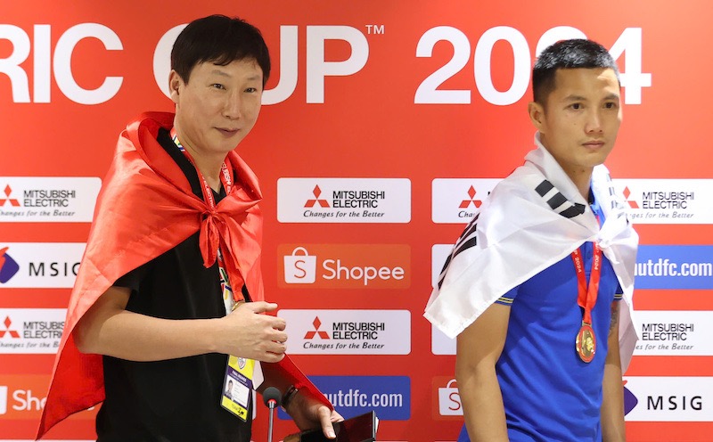 Coach Kim Sang-sik has made history with Vietnamese football. Photo: Thanh Vu