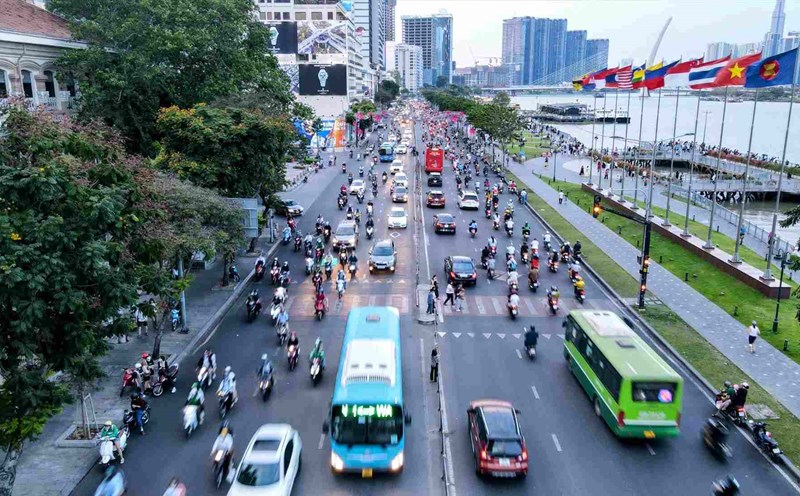 Ton Duc Thang Street through Bach Dang Wharf Park will be underground. Photo: Anh Tu