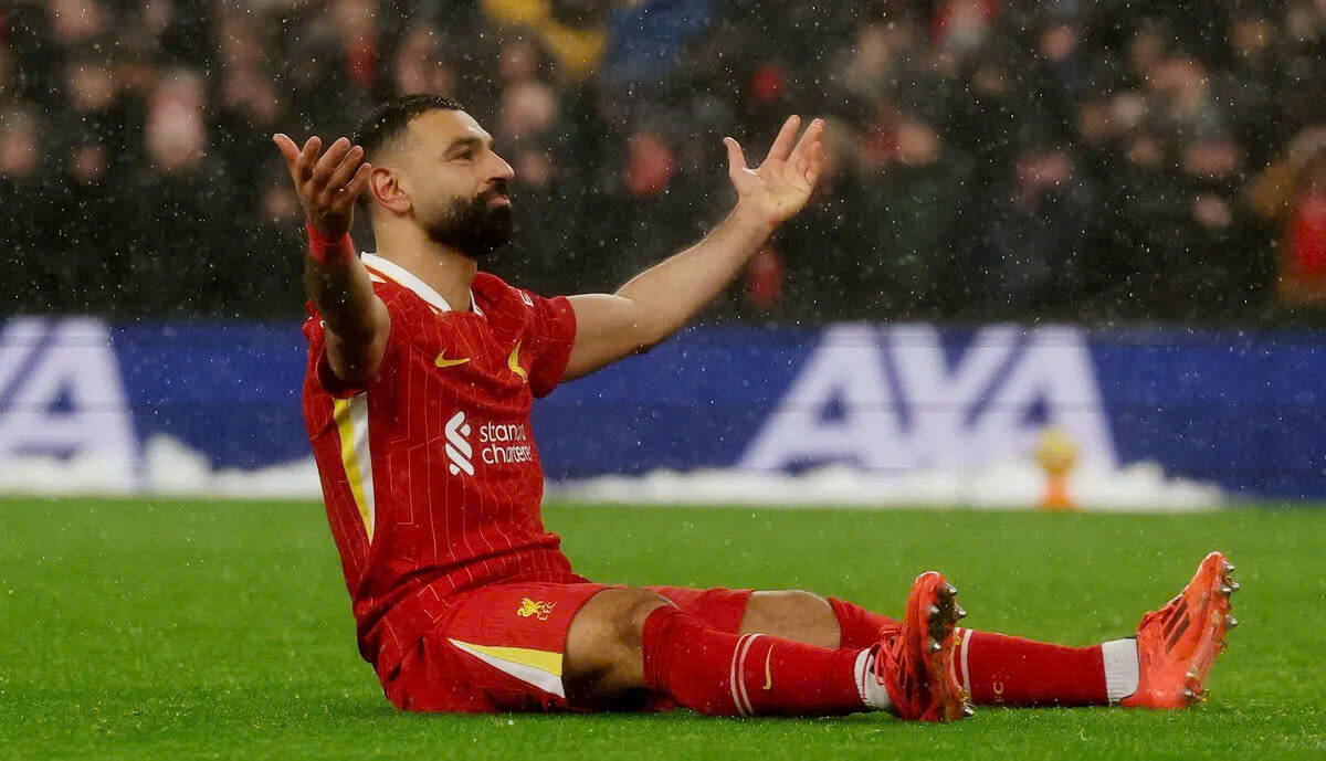 Mohamed Salah in the draw between Liverpool and Man United. Photo: EPL