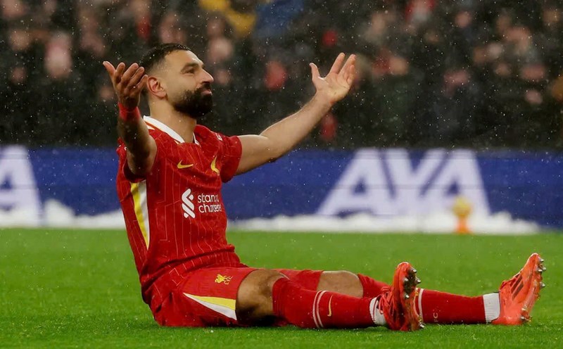 Mohamed Salah in the draw between Liverpool and Man United. Photo: EPL