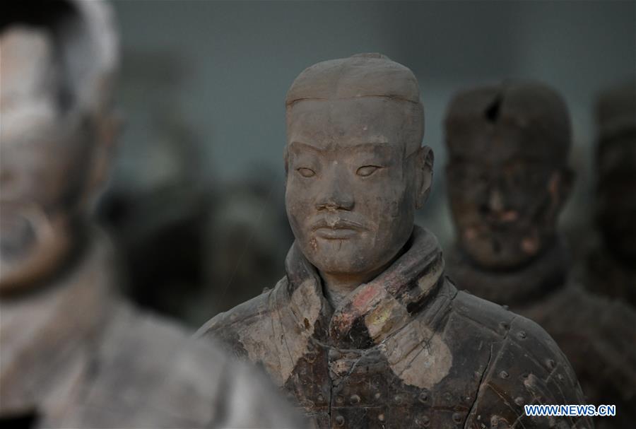 A statue of Qin Shi Huang's terracotta army. Photo: Xinhua