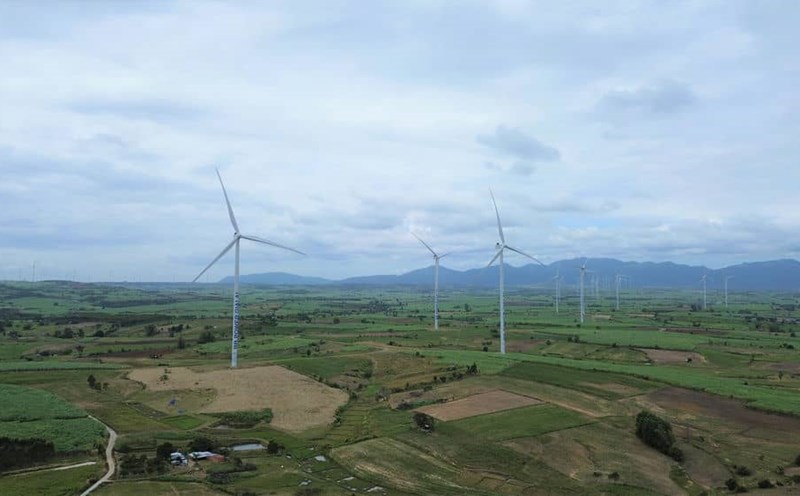 Wind power field in Kong Chro district, Gia Lai province. Photo: Thanh Tuan