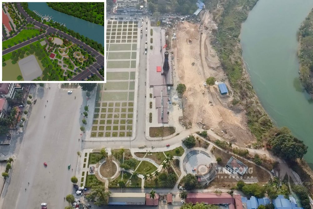 A square in Thai Nguyen has been expanded with a budget of 200 billion VND. Photo: Nguyen Hoan.