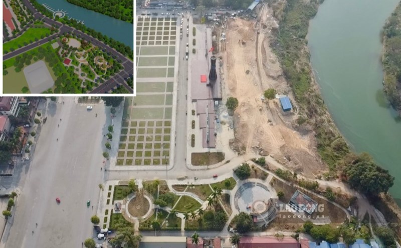 A square in Thai Nguyen has been expanded with a budget of 200 billion VND. Photo: Nguyen Hoan.