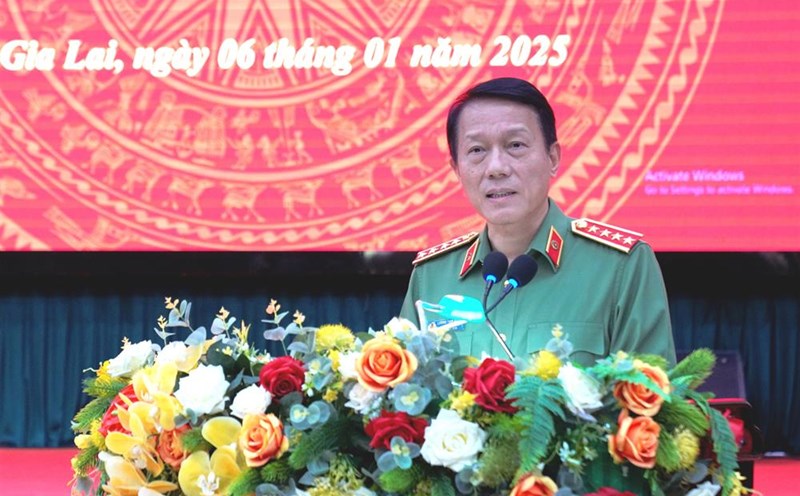 General Luong Tam Quang - Minister of Public Security - directed at the meeting. Photo: Ministry of Public Security