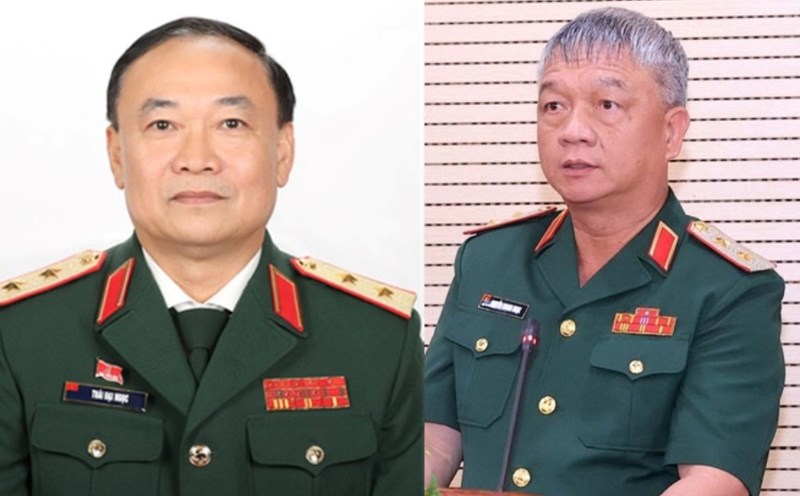 Lieutenant General Thai Dai Ngoc (left) and Lieutenant General Nguyen Quang Ngoc were appointed to the position of Deputy Chief of the General Staff of the Vietnam People's Army. Photo: VNA