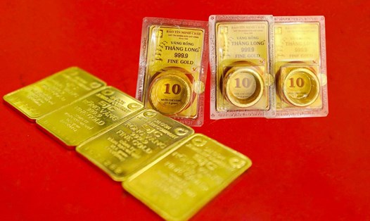 Giá vàng trong nước tăng mạnh trong phiên 7.1.2025. Ảnh minh họa: Phan Anh