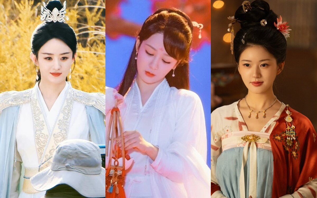 Zhao Liying, Yang Zi, Zhao Lusi... are among the hottest artists on Douyin in 2024. Photo: Weibo