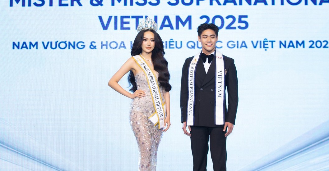 Ha Quang Trung and Ky Duyen represent Vietnam in Mister and Miss Supranational 2025. Photo: Organizing Committee.