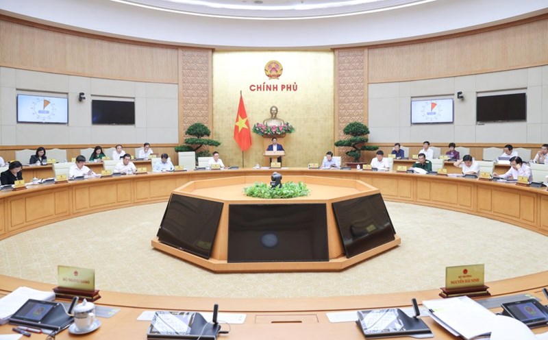 The draft Law on Government Organization (amended) states the number of Deputy Ministers and Deputy Heads of ministerial-level agencies. In the photo: A regular meeting of the Government. Photo: Nhat Bac
