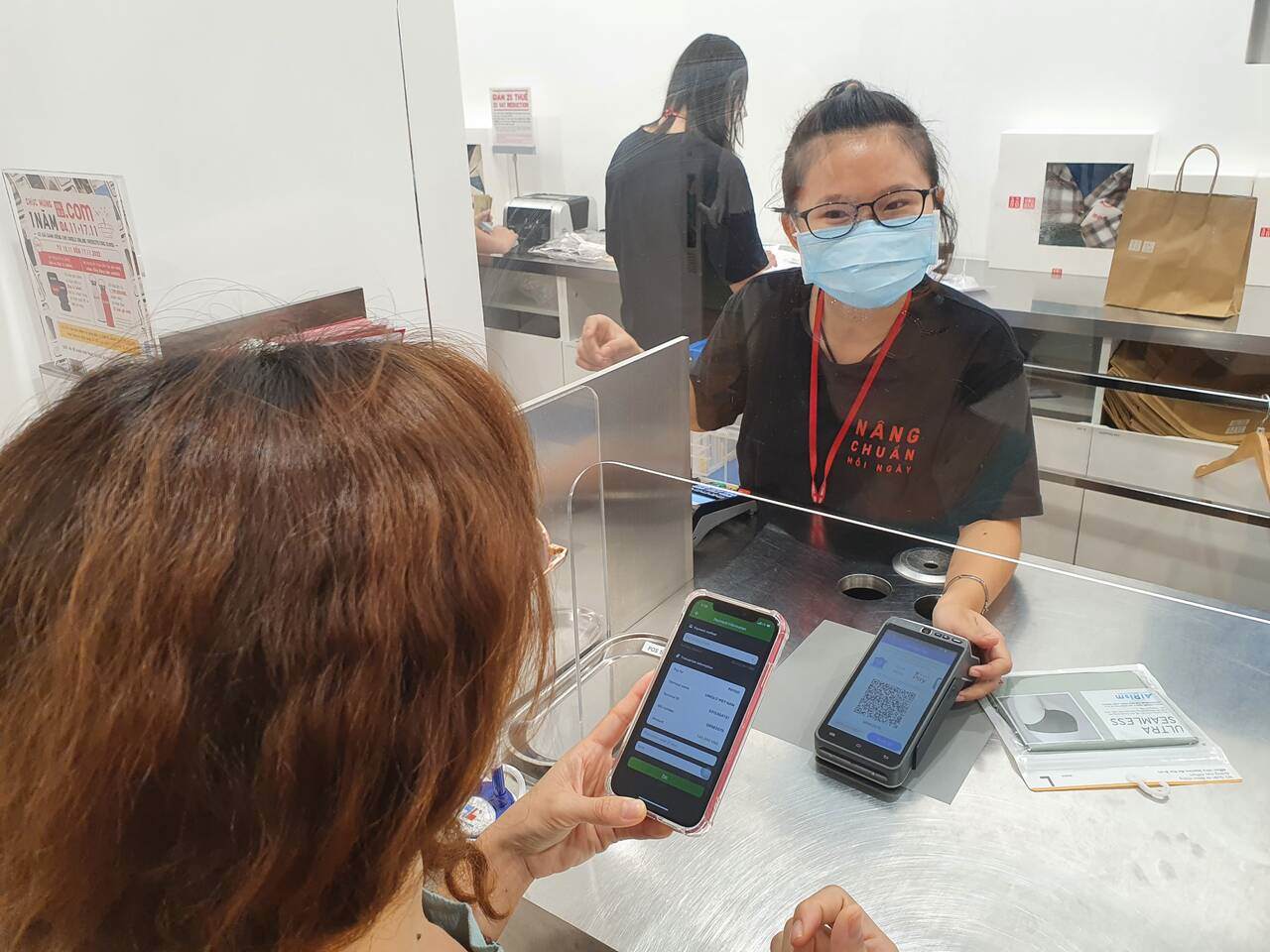 QR payment is becoming popular in Vietnam. Photo: Phan Tam