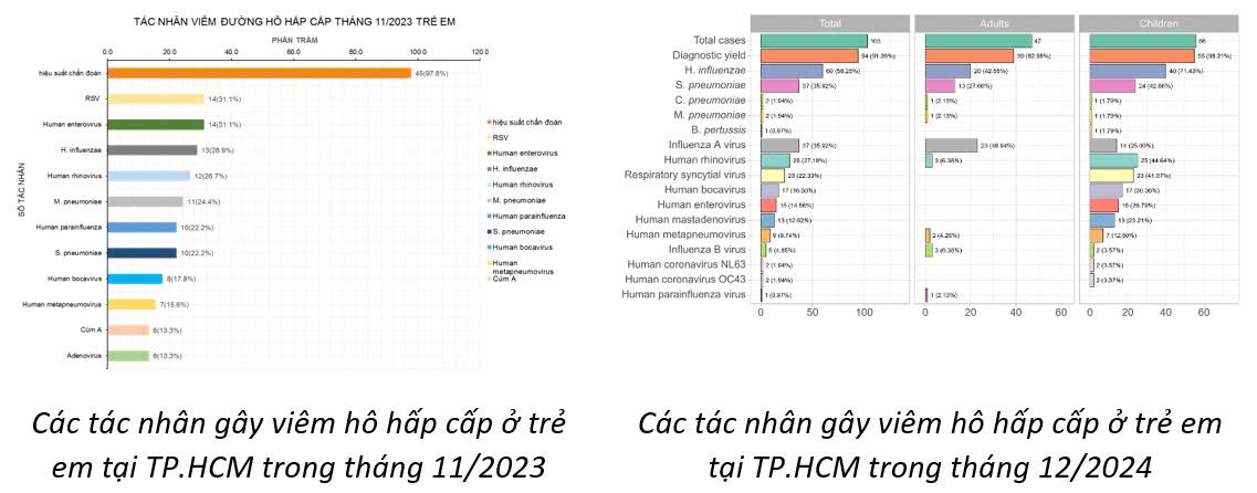 HMPV khong phai la virus moi, tung duoc phat hien la mot trong nhung tac nhan gay viem ho hap o tre em trong cac nam 2023 va 2024. Anh: So Y te TPHCM