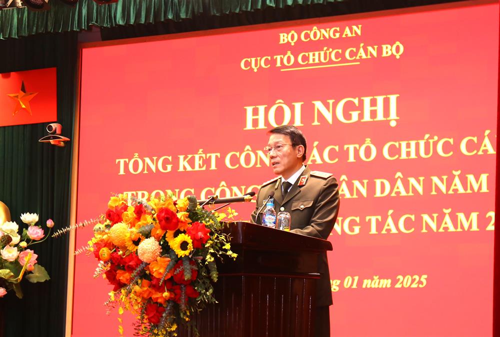 Minister of Public Security Luong Tam Quang speaks at the Conference. Photo: Ministry of Public Security