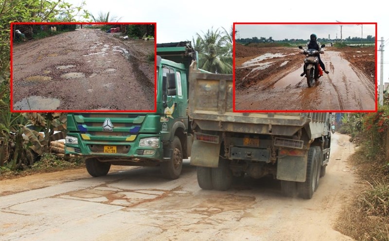 Through inspection, Binh Dinh has 4 provincial roads and 56 local roads severely damaged due to construction of the expressway project. Photo: Cong Tam