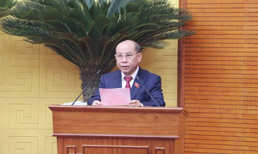 Ông Bùi Đức Hinh vừa được bầu giữ chức Chủ tịch UBND tỉnh Hòa Bình. Ảnh: Lê Huệ