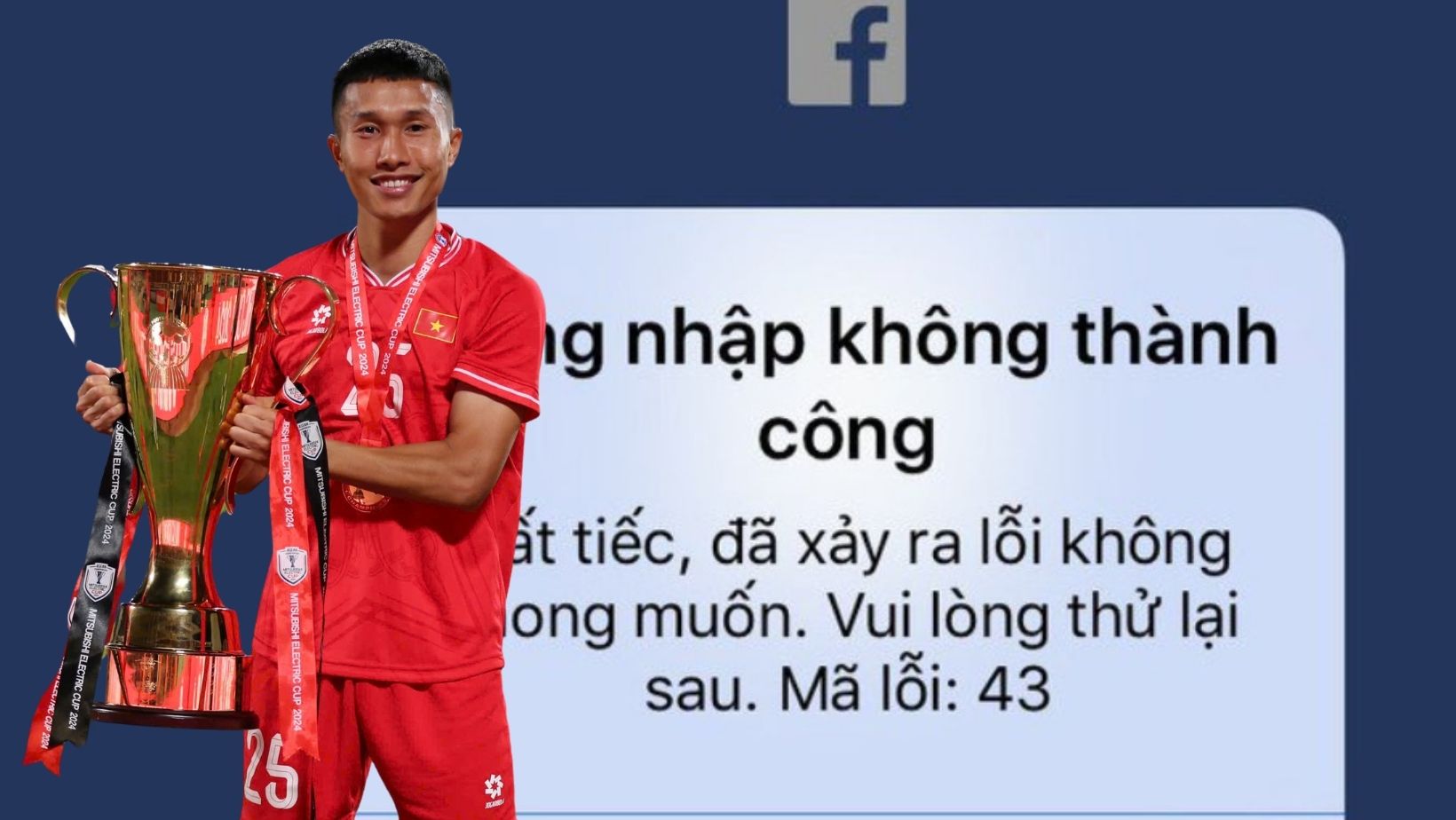 Midfielder Doan Ngoc Tan lost his Facebook account after the ASEAN Cup 2024. Photo: Phuong Trang