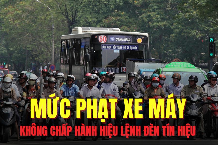 Motorcyclists who do not obey traffic lights and cause traffic accidents will be fined up to 14 million VND. Graphics: Hoai Lan