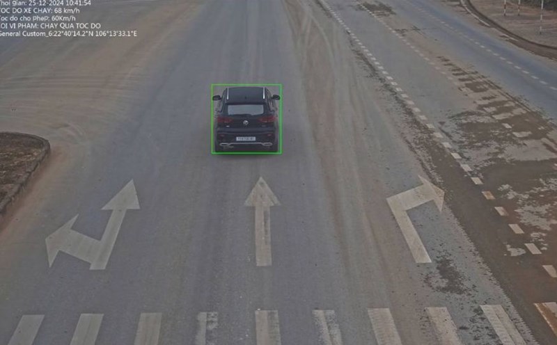 Violations of speeding according to regulations will be fined in Cao Bang province. Source: Cao Bang Provincial Police