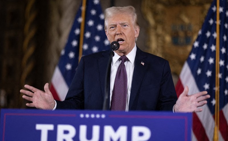 US President-elect Donald Trump holds a press conference on January 7, 2025. Photo: AFP