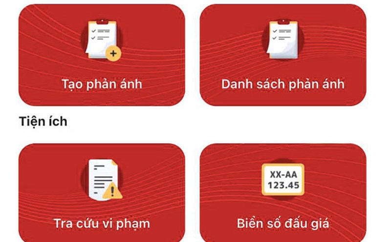 One of the channels where people can send feedback on individuals and organizations violating traffic safety order - VNeTraffic application. Photo: Ministry of Public Security