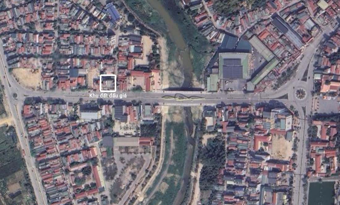 The location of the golden land plot of more than 900 square meters in Dien Bien Phu City is preparing for auction. Photo: Google