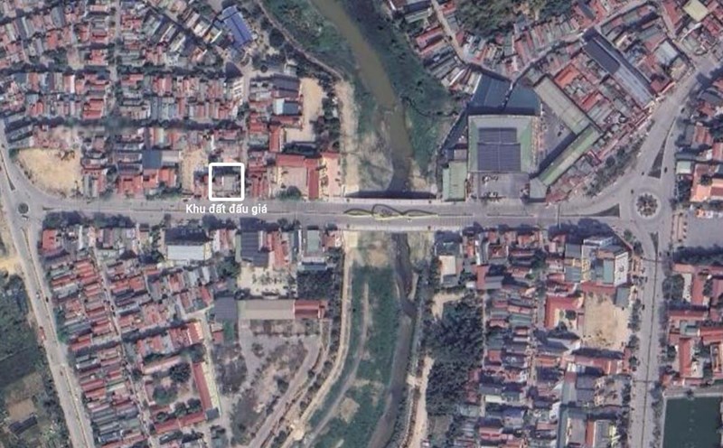 The location of the golden land plot of more than 900 square meters in Dien Bien Phu City is preparing for auction. Photo: Google