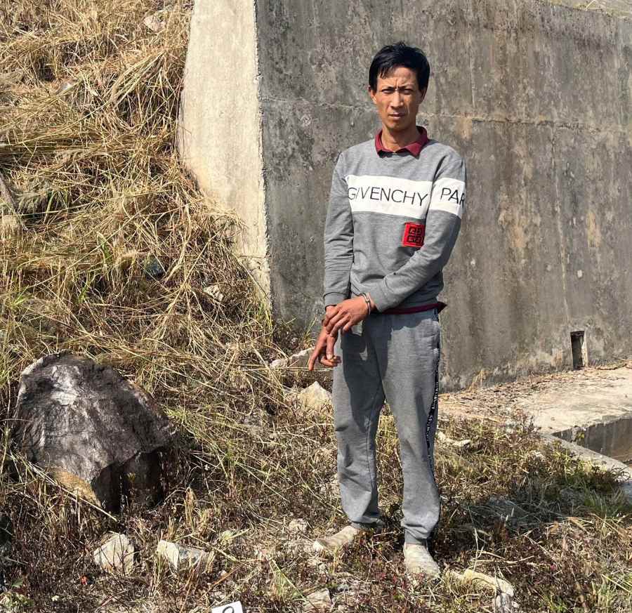 Đối tượng trộm cắp tại hiện trường. Ảnh: Công an tỉnh Quảng Ninh