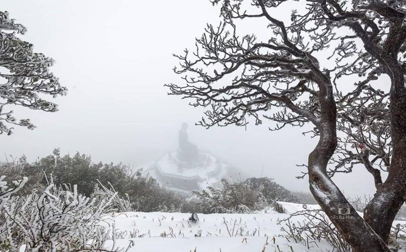 Snow and ice in Sa Pa at the end of 2022. Photo: Van Duc