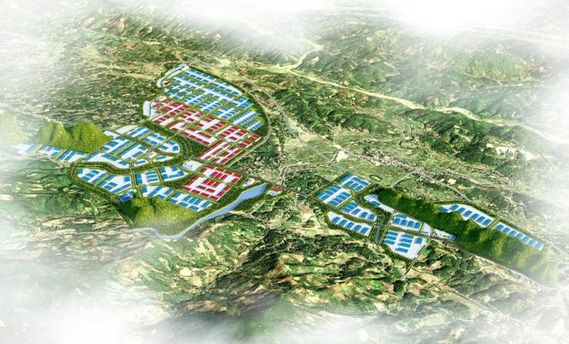 Overall perspective of the 1,000-hectare industrial park in Vo Lao commune, Van Ban district, Lao Cai province, which has just been planned. Photo: Lao Cai Portal