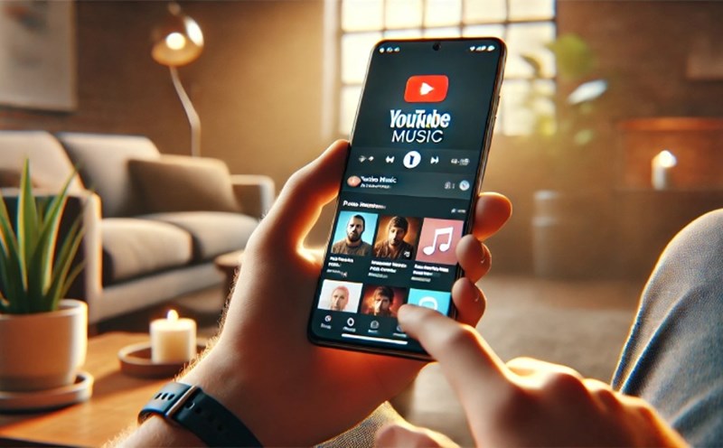 YouTube Music may soon launch a lyrics sharing feature. Illustration created by AI