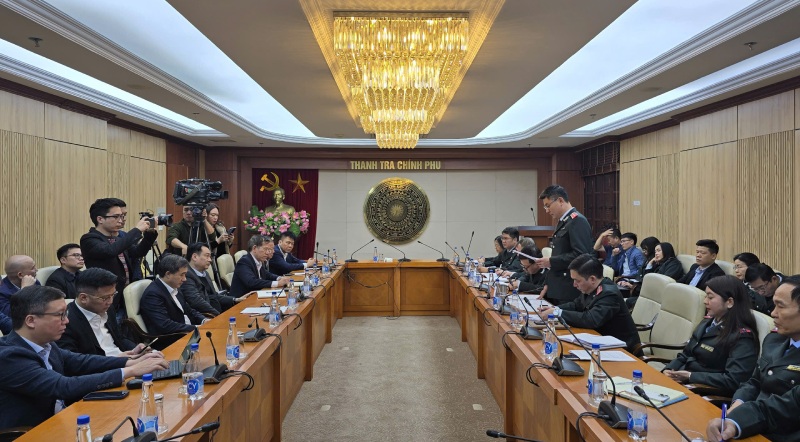 Announcement of the decision to inspect the two projects of Bach Mai Hospital and Viet Duc Hospital, Facility 2. Photo: Government Inspectorate