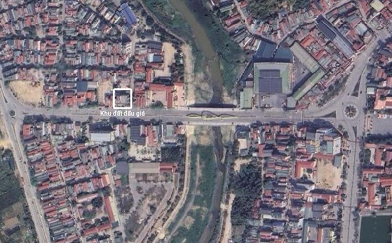 The location of the golden land plot of more than 900 square meters in Dien Bien Phu City is preparing for auction. Photo: Google