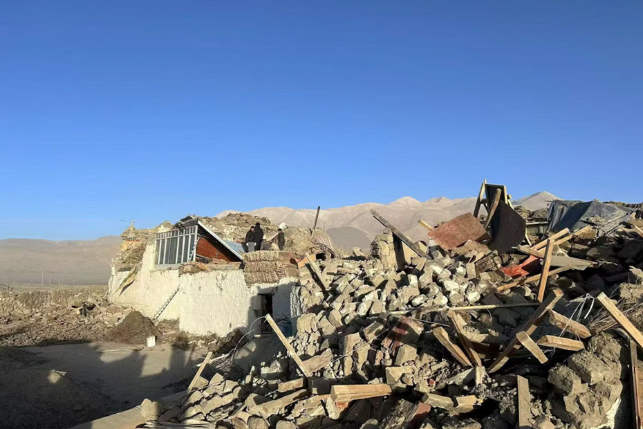 The earthquake on the morning of January 7 in Tibet (China) killed many people. Photo: Xinhua