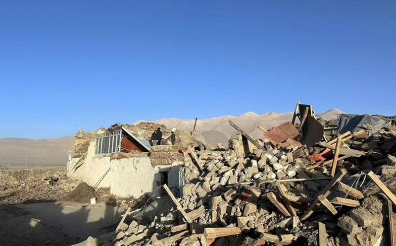 The earthquake on the morning of January 7 in Tibet (China) killed many people. Photo: Xinhua