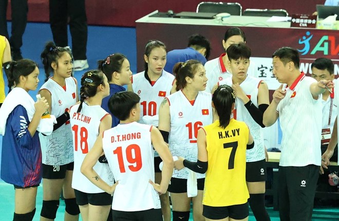 Doi tuyen bong chuyen nu U20 Viet Nam gianh ve du giai vo dich U21 the gioi 2025. Anh: AVC 